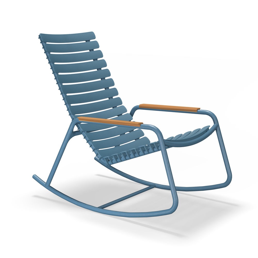 ROCKING CHAIR // Sky blue // Bamboo armrests