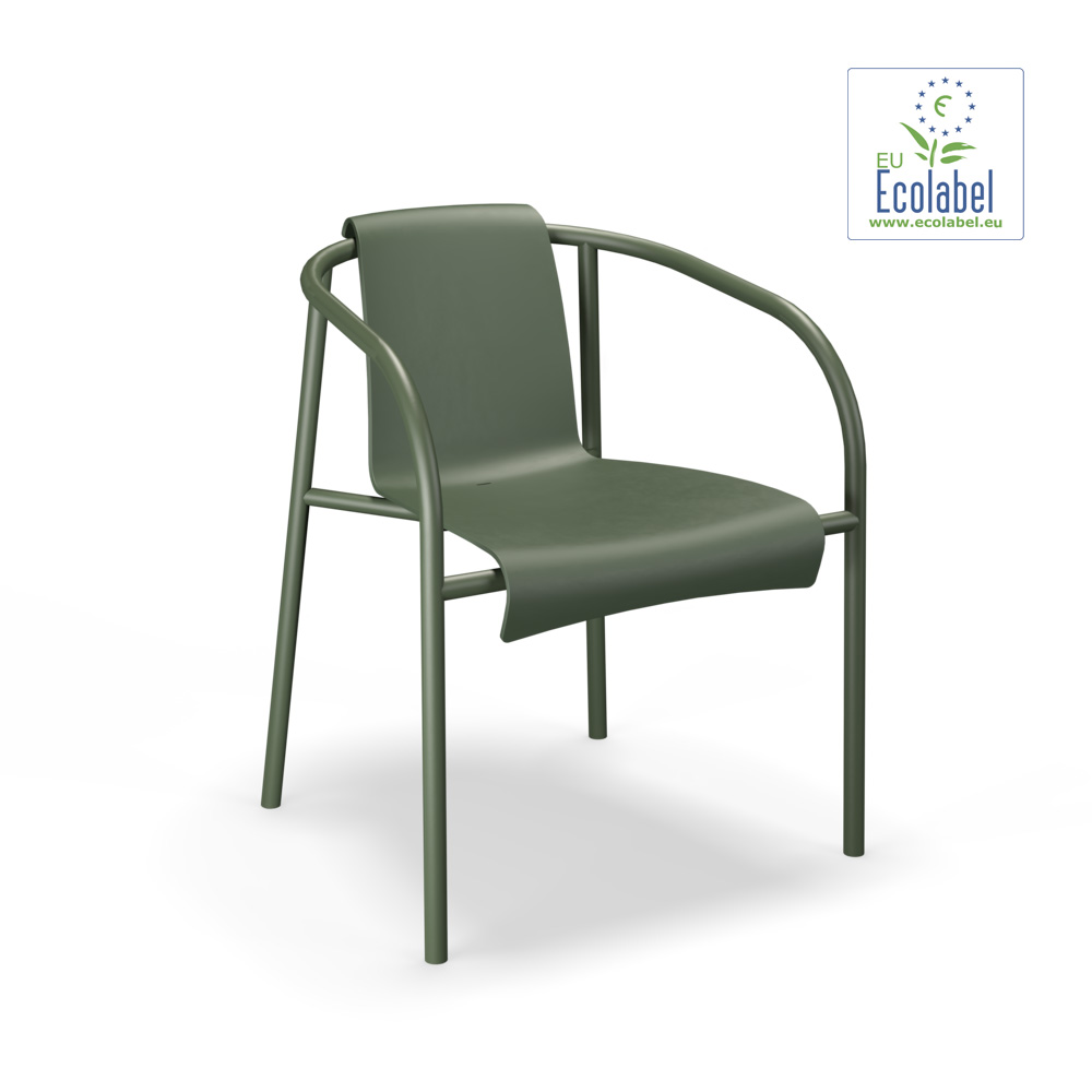 DINING CHAIR, ARMREST // Olive green