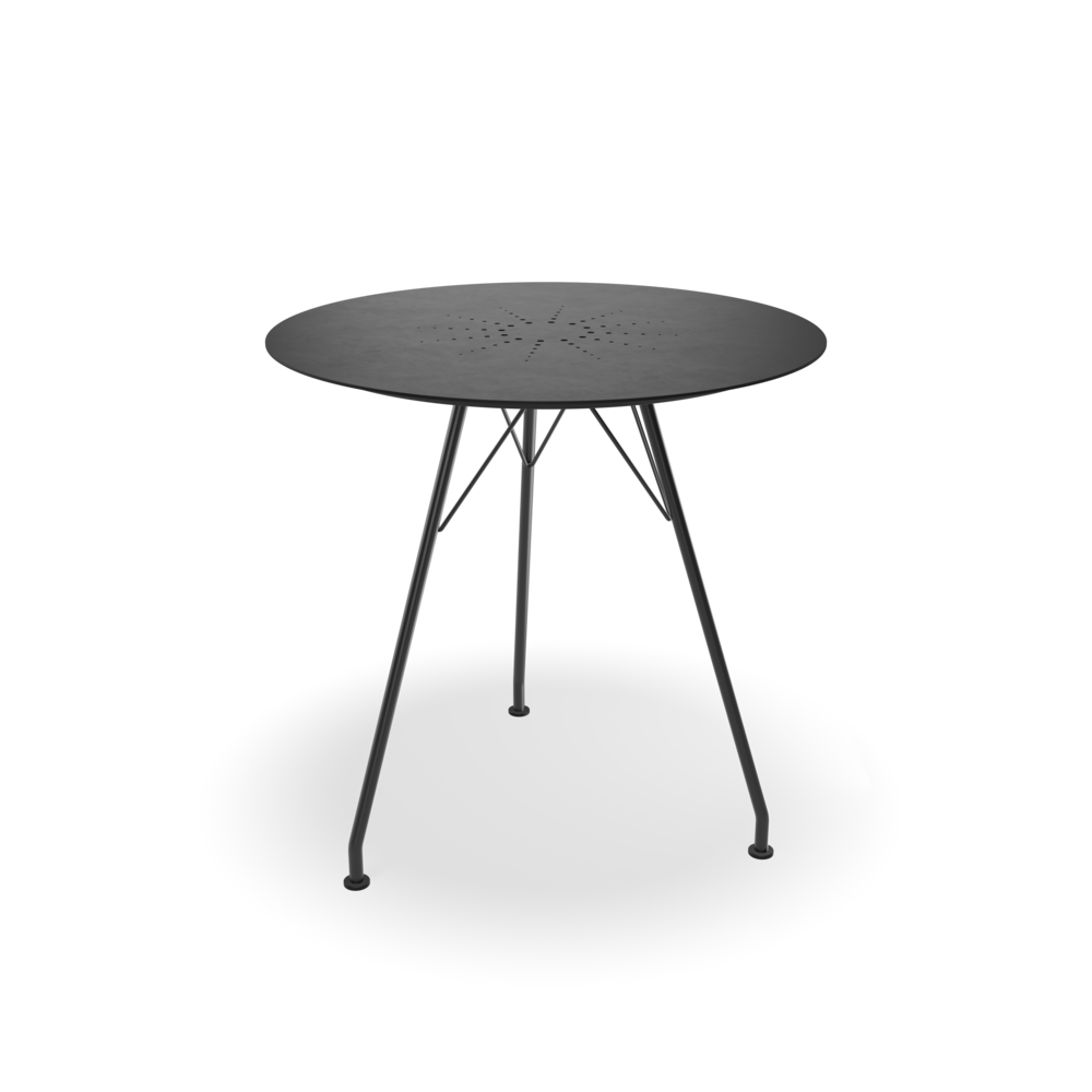 CAFÉ TABLE Ø74 cm // Black aluminum