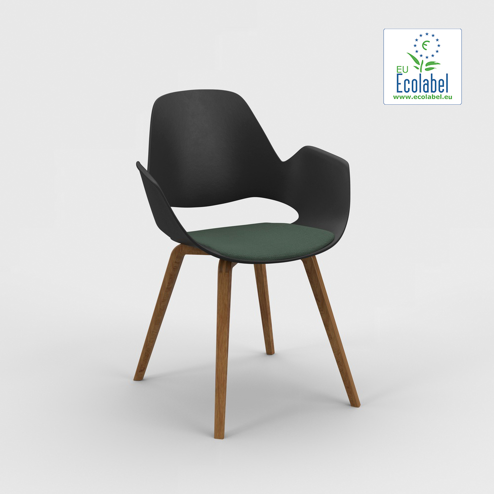FALK with armrest and padded seat OAK