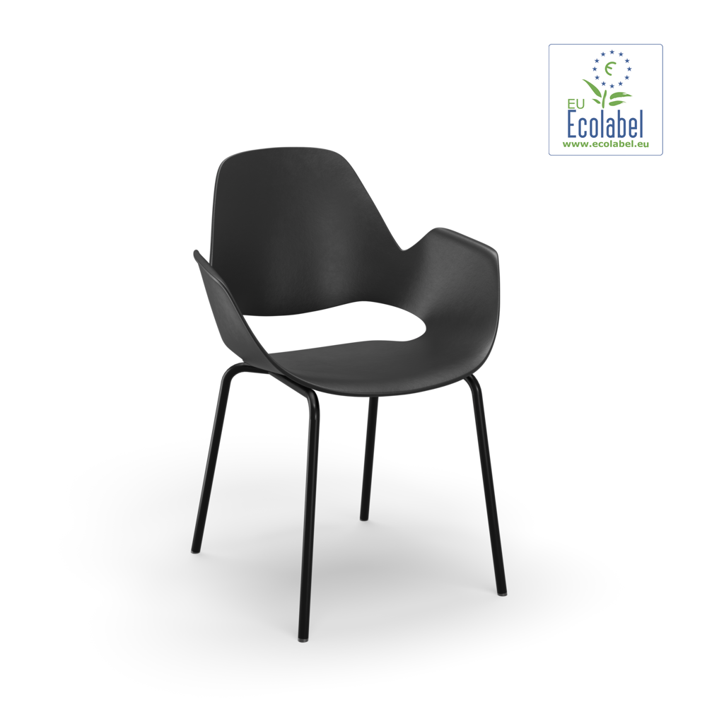 CHAIR // Black seat // Base: Tube