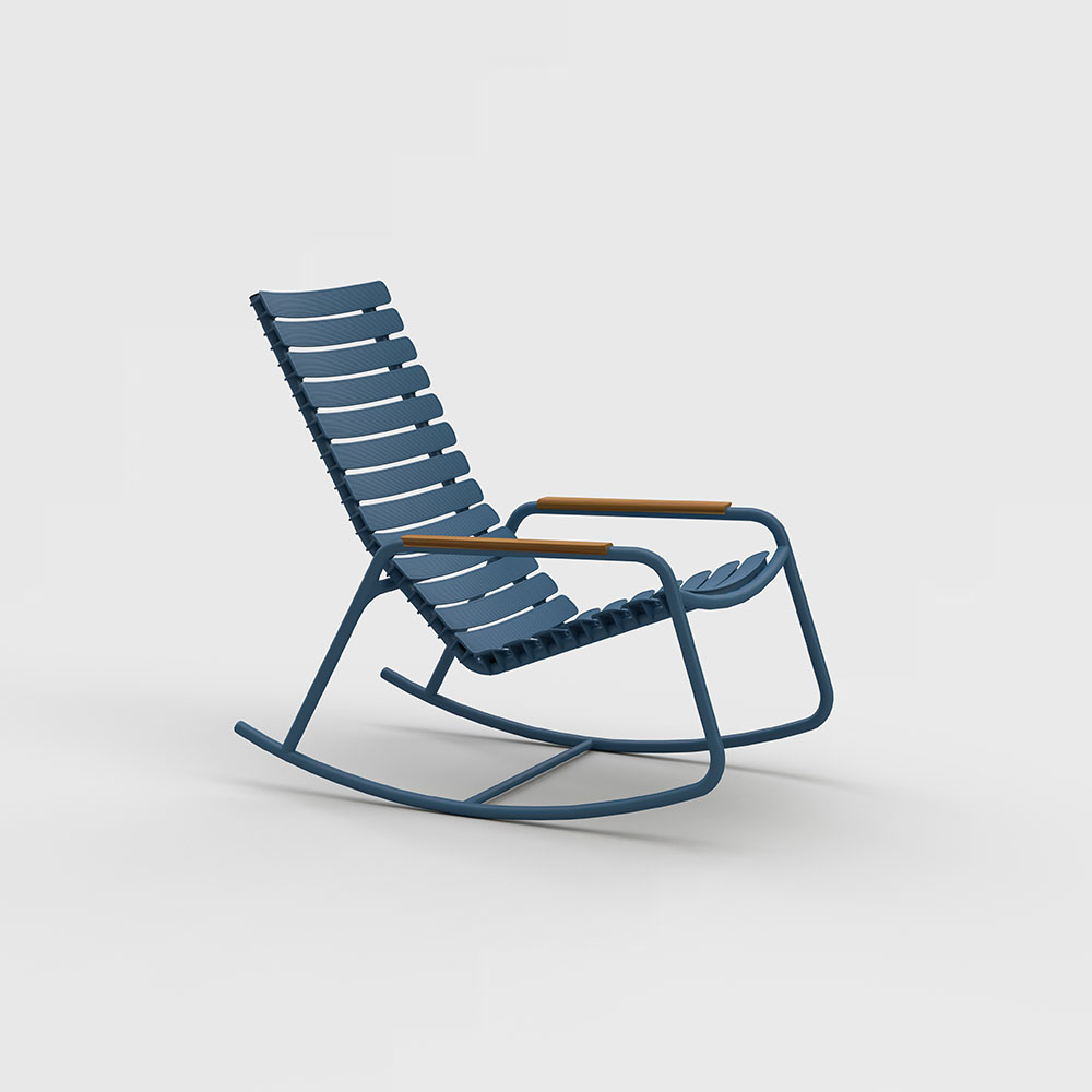 ROCKING CHAIR // Sky blue // Bamboo armrests