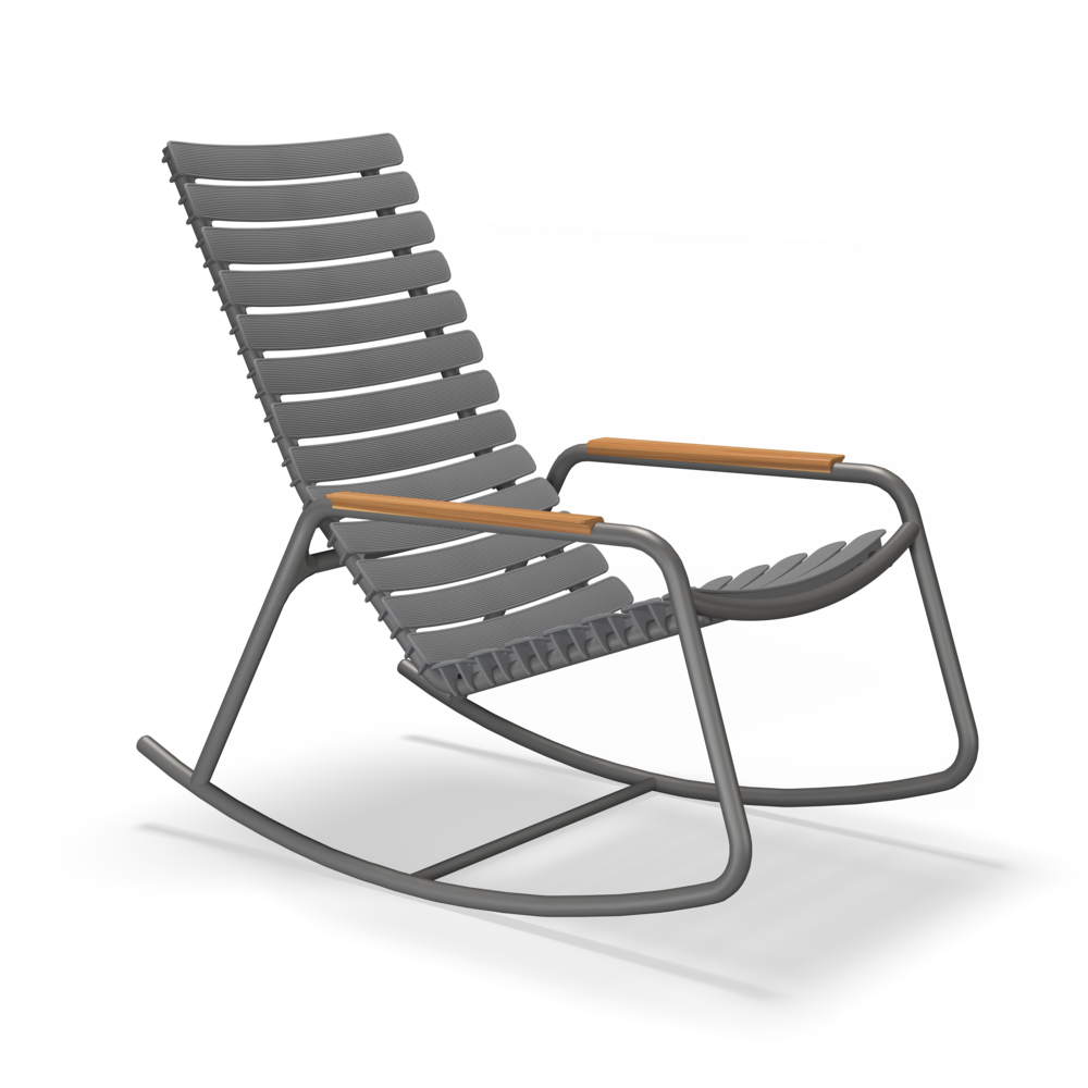 ROCKING CHAIR // Grey // Bamboo armrests