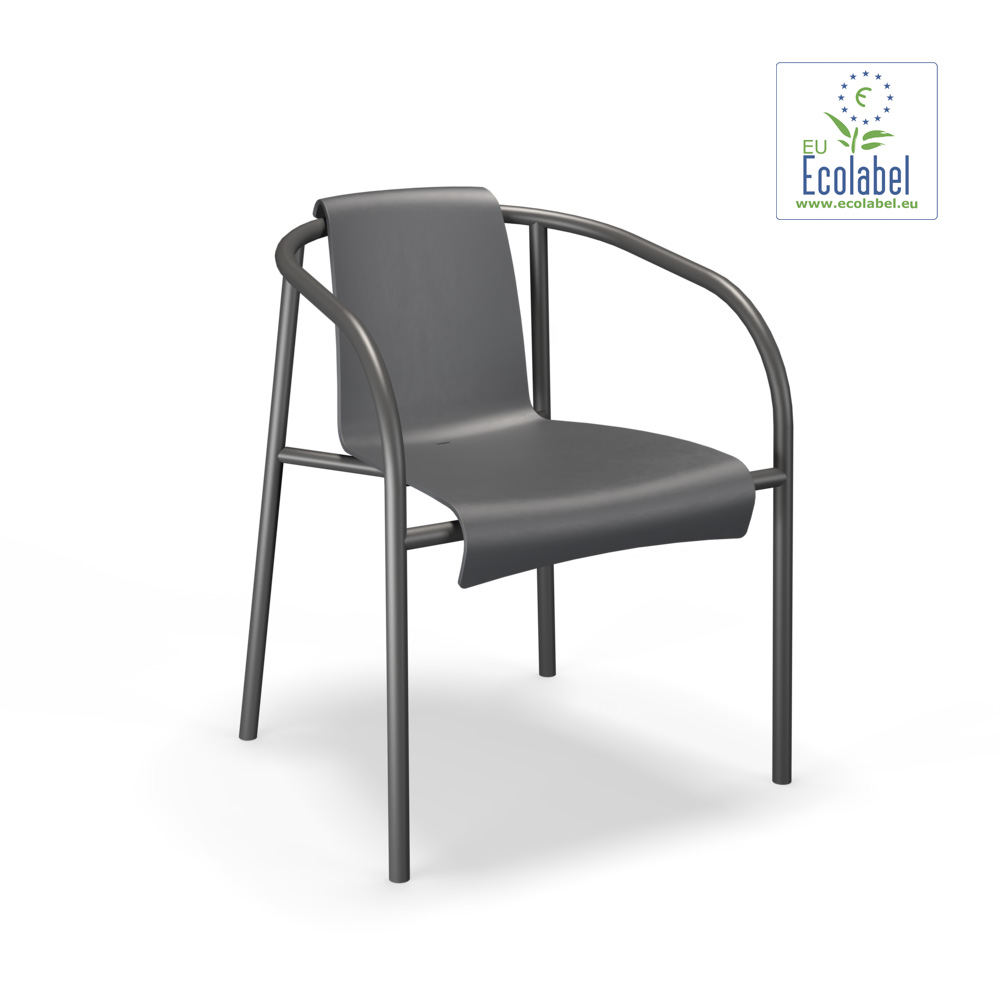 NEW 2023 // DINING CHAIR, ARMREST // Dark grey